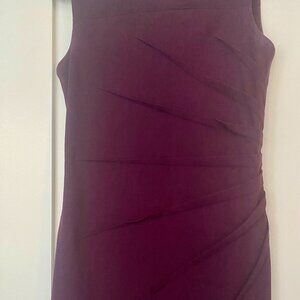 Calvin Klein purple ruched sheath dress